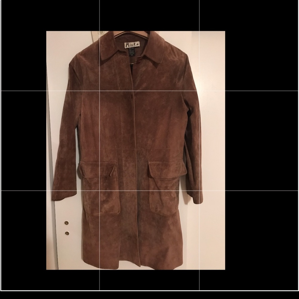 Tan Suede Jacket. 100% Leather.  Size 8 EUC